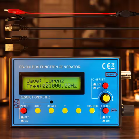 FG-100 FG-200 DDS Function Signal Generator Frequency Counter 0.01Hz - 500KHz Signal Source Module S