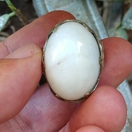 CINCIN BATU GIOK PUTIH ASLI NATURAL