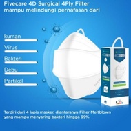 Terjangkau Masker Surgical Fivecare 4D 4Ply / Masker Medis Earloop 4