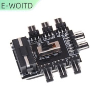 【E-WOITD】 PC IDE Molex 1ถึง8 WAY Splitter 3-PIN พัดลมระบายความร้อน HUB Power SOCKET ADAPTER