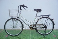 จักรยานแม่บ้านญี่ปุ่น - ล้อ 24 นิ้ว - ไม่มีเกียร์ - สีเงิน [จักรยานมือสอง]