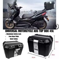 Universal Motorcycle Top Box ABS 45L Waterproof Rack Aluminium Safety Lock for ABS Box Motorcycle Ta