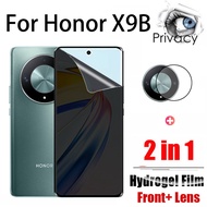 2 in 1 Honor X9B Soft Anti-spy Privacy Hydrogel Screen Protector For Honor 90 200 Pro X9A X9B X9C X9