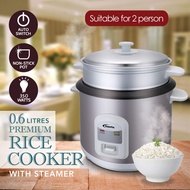 PowerPac Rice Cooker  0.6L with Steamer (PPRC62)