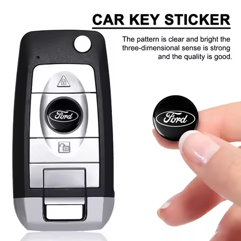 14MM Car Remote Control Key Badge Sticker Decor Auto Accessories For Ford Focus Mk2 MK3 MK7 MK4 Fies