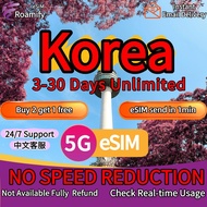 Korea eSIM 5G  High Speed 1-30 Days Unlimited Data  South Korea KT/SK esim Card