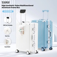 TIYFIY Travel Luggage Set Suitcase Aluminum Frame ABS+PC Hardcase Trolley Bag 20/24/28 Inch Suitcase