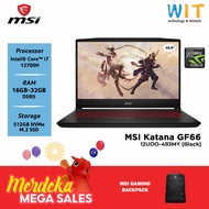 MSI Katana GF66 12UDO-493 / 12UDO-493MY /Intel Core i7-12700H /16GB-32GB RAM /512GB SSD /15.6" FHD 144Hz /NVD RTX3050Ti 4GB /W11 /2 YRS