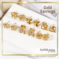 Fashion Accessories Women Stud Earing Emas 916 Korea Golden Plated Subang Anting- Anting Dewasa