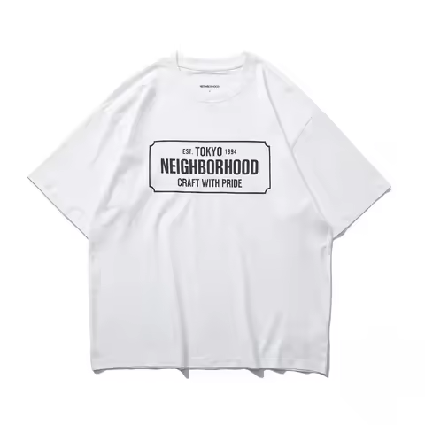 2025 Japanese Tokyo Neighborhood Craft with Pride Men T-shirt Black White NBHD Cotton T Shirt MenTop