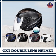 GXT Helmet Motor Bike Helmet GXT Motorcycle Topi keledar Open Face Double Visor Motosikal Helmet Mot