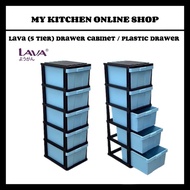LAVA (5 Tier) Drawer Cabinet / Plastic Drawer / Multipurpose Cabinet Drawer Storage DW9915-23(R)