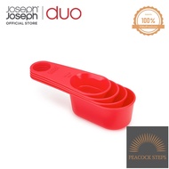 Joseph Joseph ชุดช้อนตวง 4 ชิ้น สีแดง รุ่น DUO N80020 Peacock Steps