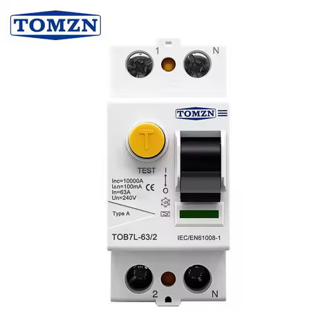 Electromagnetic Residual Current Circuit Breaker AC Type A Type F Type B type 2P 4P 63A 30mA 100mA 3