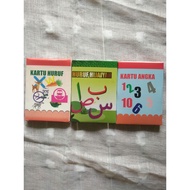 Flash Card Letter Card Hijaiyah Number Preschool Workbook