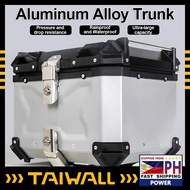 Motorcycle Compartment 45/55/65 Liters Top Box Motorcycle Alloy Top Box With Back Rest Metal Base