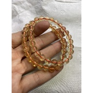 D1696 Natural Crystal/Citrine Bracelet Weight: 12-14g Diameter: 7.2-7.4mm