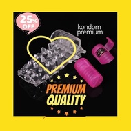 DISKON Elastis Delay Cincin P Bergetar kondom gerigi