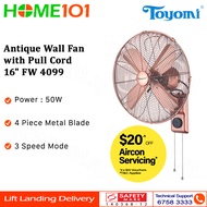 Toyomi Antique Wall Fan 16" FW 4099