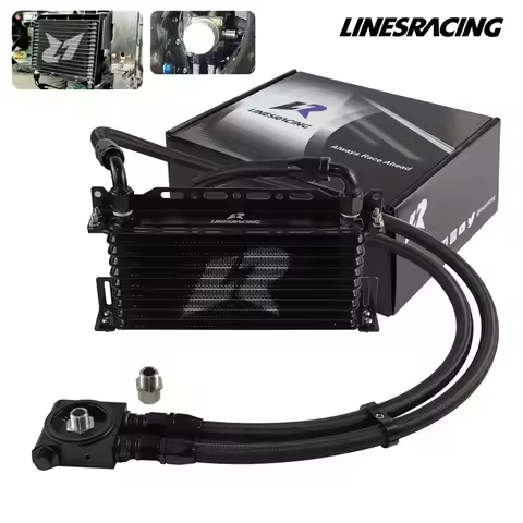 73±0.5° Thermostat Sandwich Plate + LR AN10 Trust 10 Row Oil Cooler kit M20×1.5 & 3/4"-16UNF and 1/8