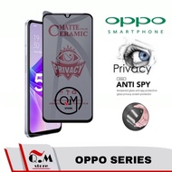 LAYAR Anti-Scratch Ceramic Matte Oppo A17K Oppo A16K Oppo A16e Series Privacy Screen Protector Black