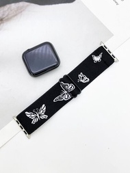 Banda de reloj de mariposa de 1pc Patrón de Apple Watch Banda de correa del reloj de Apple Banda de reloj de Apple Watch CorreaCorrea ,Banda de reloj de Apple Watch Banda de correa del reloj de Apple Banda de reloj de Apple Watch CorreaCorrea 49/45/44/42/41/40/38mm, Compatible con Banda de reloj de Apple Watch Banda de correa de reloj de Apple Watch Ultra/SE 8/7/6/5/4/3/2/1