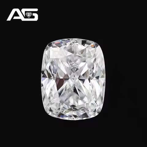 White D Color Moissanite Stone Rectangle Cushion Cut 1.0-7.0ct VVS1 Pass Diamond Tester with GRA Cer
