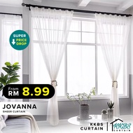 KKBS CURTAIN Jovanna Sheer Tulle Day Curtain Ready Made Hook & Ring