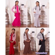 Baju Kebaya Lace Moden 2-12 Tahun Dress Raya Budak Perempuan Malay Traditional Kids Wear Baju Kurung
