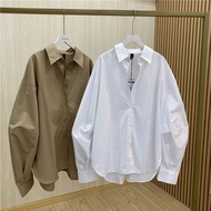 KEMEJA Shirt CasualWanita Dexy Loose Shirt modern White Long SleevePOLOS B1I2 soft High Quality simp