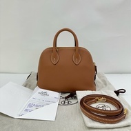 Hermes 愛馬仕 Mini Bolide mini 保齡球 金棕色金扣 G刻全新 有購證