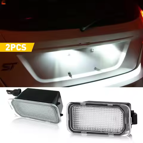 2Pcs Canbus Error Free Car LED Number License Plate Lights for Ford Edge C-Max C Max Transit 150 250
