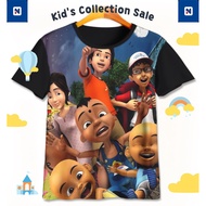 Upin Ipin v6 Kids T-Shirt Cute Upin Ipin Cartoon Animation Film for Children 3D Printing for Ages 1-