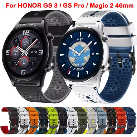 Watchband For HONOR Watch GS 3 GS3 Silicone Band Strap For Honor GS Pro / Magic Watch 2 46mm Wristba