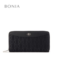 Bonia Black Alessia Long Zipper Wallet