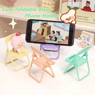 1PC Multifunctional Foldable Chair Mobile Phone Holder Ins Simulation Cute Desktop Anti-Fall Lazy Phone Bracket