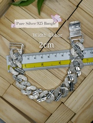 925 Silver Bangle / 925 Silver Bracelet (Flower)