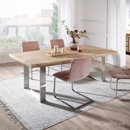 Multiplayer Rectangular Dining Table Chair Industrial Style Meeting Guest Table Chair loft American 