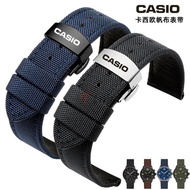 Durable Casio Watch Straps for EFS-S500 PRG-600 EFV540/506 for MDV-106 Watch Band 18mm 19mm 20mm 21mm 22mm 23mm 24mm Men's Canvas Bracelet
