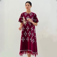 Ethnic woven tassel dress - Contemporary woven dress - jepara ethnic woven dress