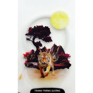 Mirror painting TIGER DUNG MANH - uv printed Mica material - Wall painting