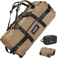 Rolling Duffel Bag with Wheels, Extra Large Durable Travel Duffle Bag- Rugged, Collapsible, Rollable