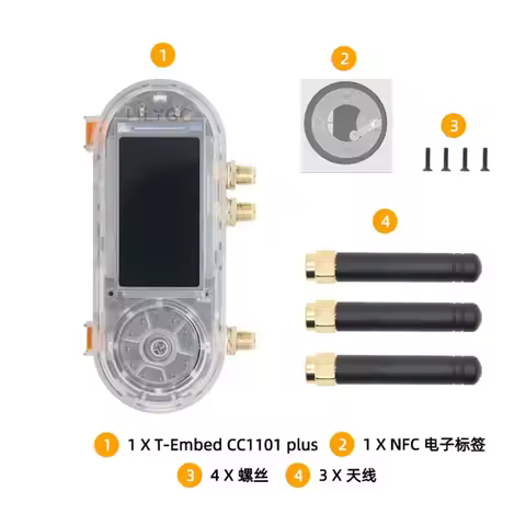 LILYGO T-Embed-CC1101 ESP32-S3 Development Board (Standard/PLUS) with 1.9inch LCD, PN532 & CC1101