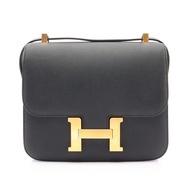 HERMES 愛馬仕 Constance 24 康康包 肩背包 Epsom牛皮 黑色 D刻 金扣 H056341CC