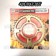 STT HARDEN STEEL REAR SPROCKET 428 YAMAHA RXZ 35T 36T SPROCKET BELAKANG