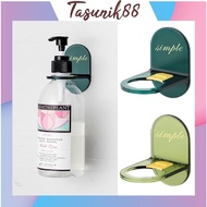 GANTUNGAN Tasunik88 Hanger Paste Soap Bottle Holder Paste Shampoo Wall Bathroom Holder Bottle Bathroom With Key R939