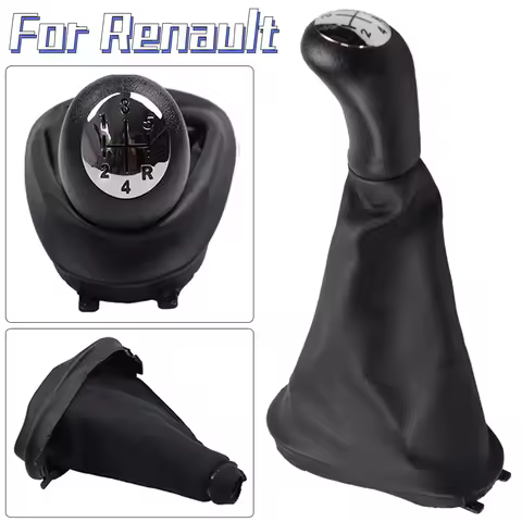 5 Speeds Leather Gear Stick Gaiter Compatible with For Renault Clio 2 Clio 3 Megane 2 Scenic 2 Kango