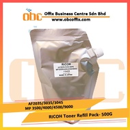 [Ready Stock]RICOH Toner Package 500G | AFICIO & MP Series - AF2035/3035/3045/MP 3500/4000/4500/9000