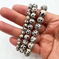 Natural Stone Bracelet 6mm 8mm 10mm Crystal Beads Dalmatian Jasper Bracelet Women Charm Jewelry