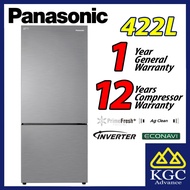 (Free Shipping) Panasonic 422L Fridge 2-door Bottom Freezer Refrigerator NR-BX421BPSM Steel Door Series Peti Sejuk 冰箱
